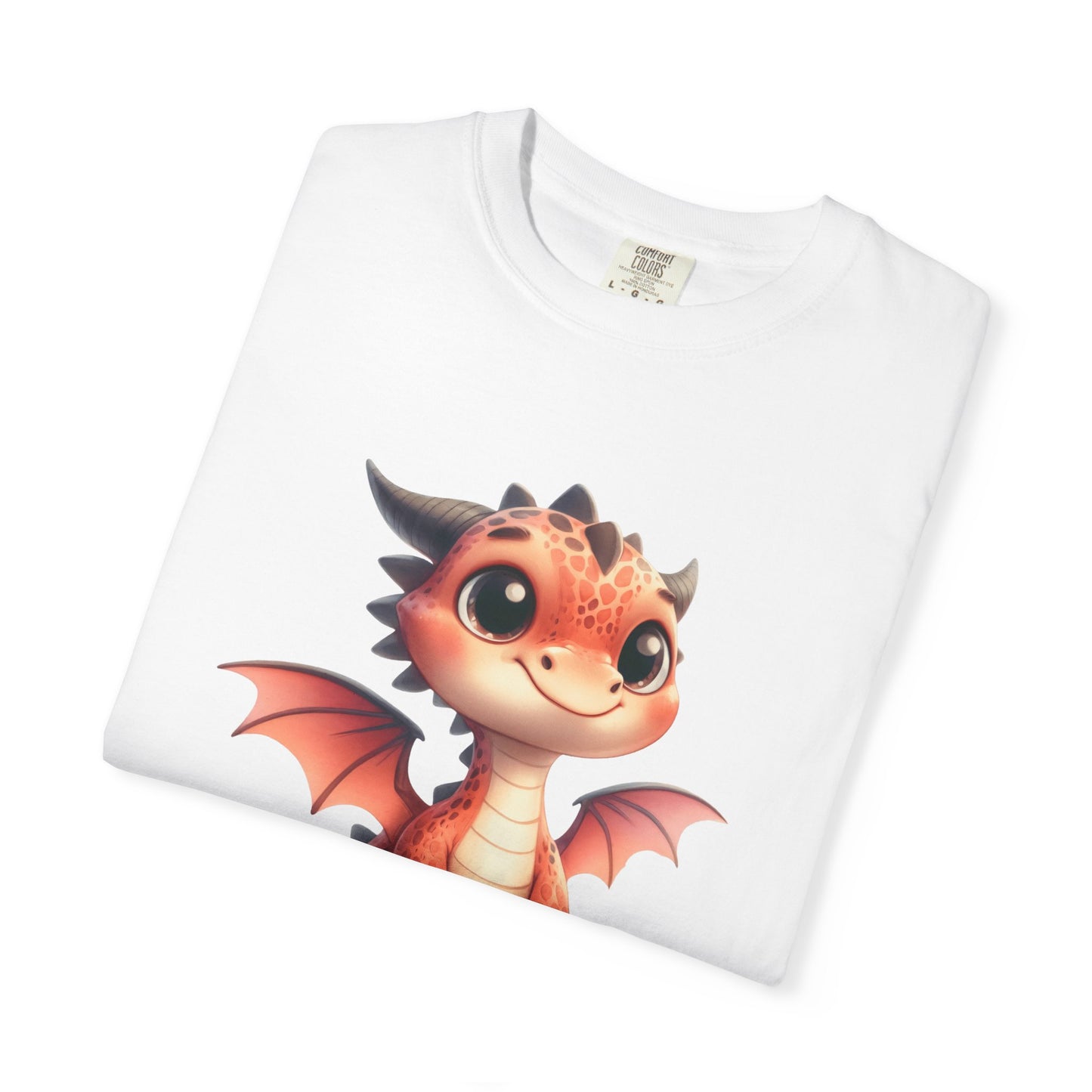 Playful Whimsy Dragon - Unique Cartoon-Style Dragon T-Shirt Design for Fun and Fantasy Lovers