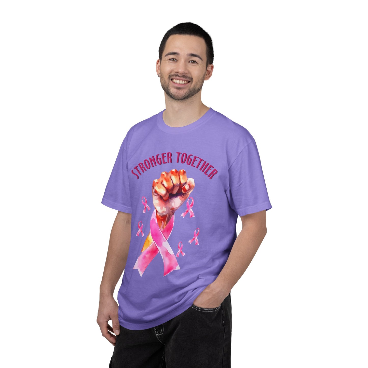 Empower Unity: Breast Cancer "Stronger Together" Comfort Colors Tee
