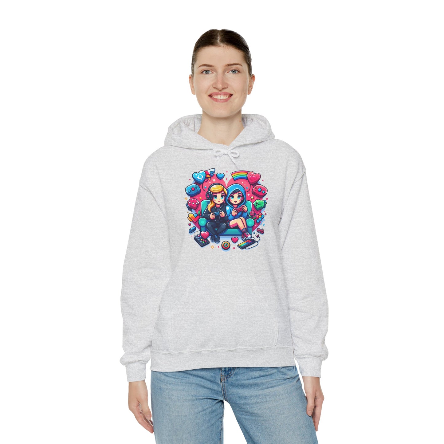 Retro Kawaii Gamer Girl Hoodie | Cute Anime Aesthetic Streetwear