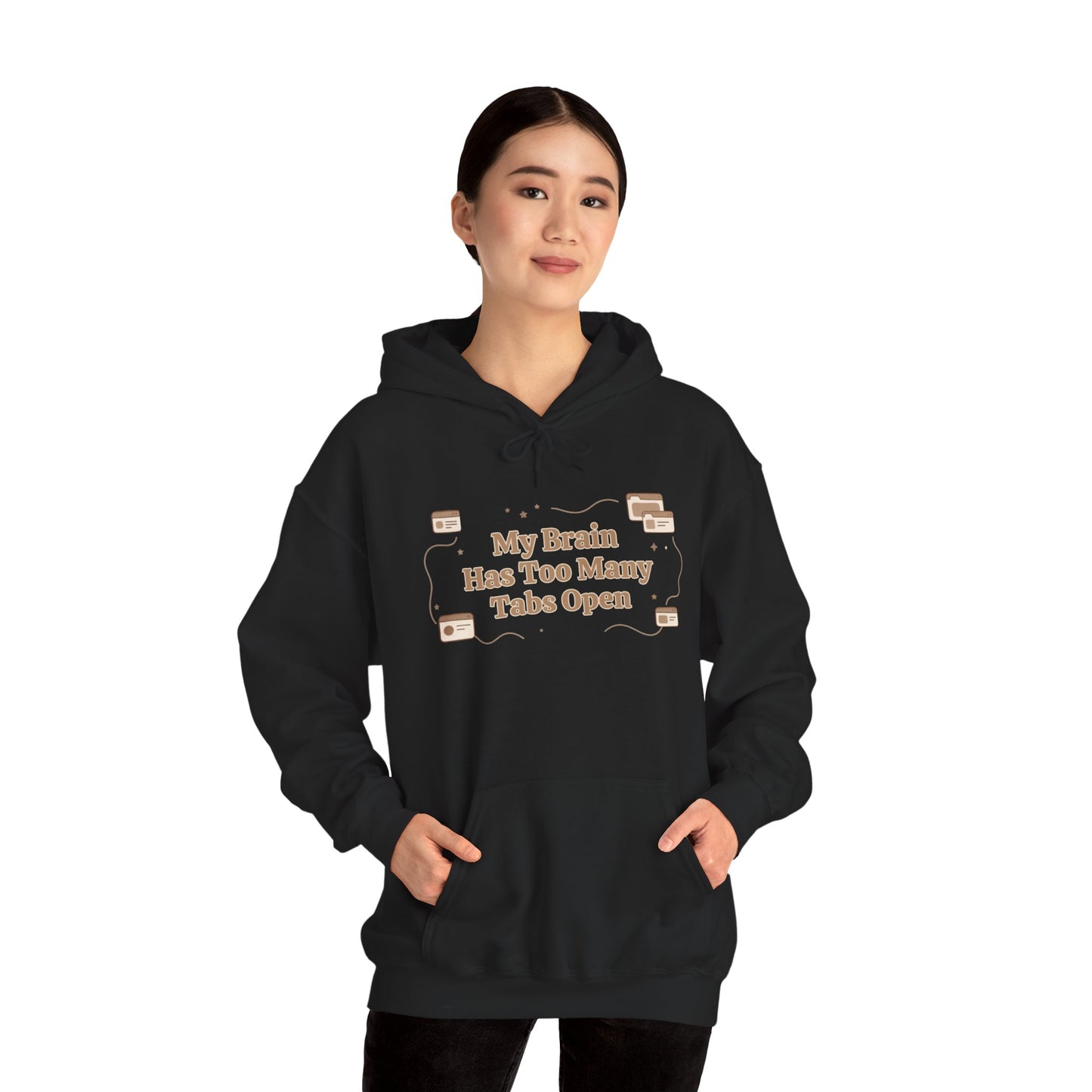 My Brain Has Too Many Tabs Open | Cozy Lofi Oversized Hoodie