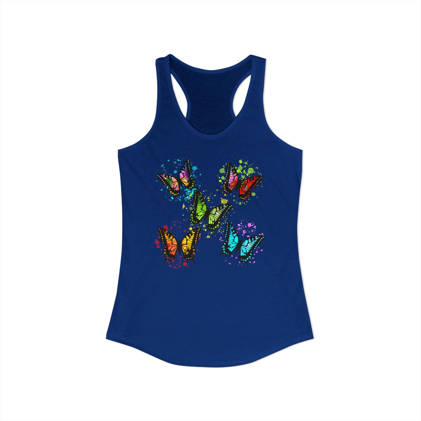 Vibrant Watercolor Butterfly Tank Top – Artistic Summer Wear