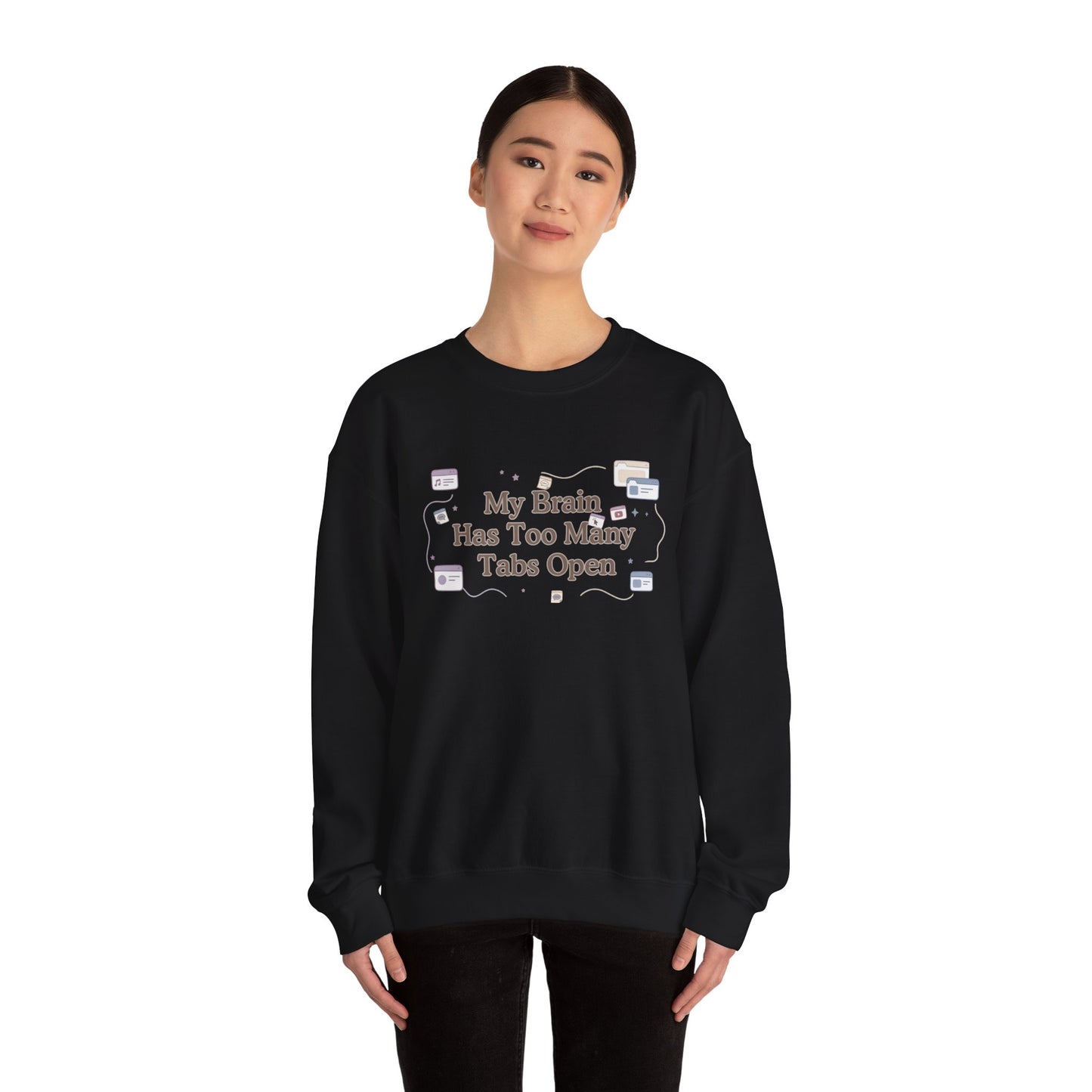 ADHD Minimalist Brain | Oversized Aesthetic Crewneck Sweatshirt