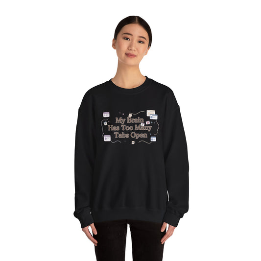 ADHD Minimalist Brain | Oversized Aesthetic Crewneck Sweatshirt