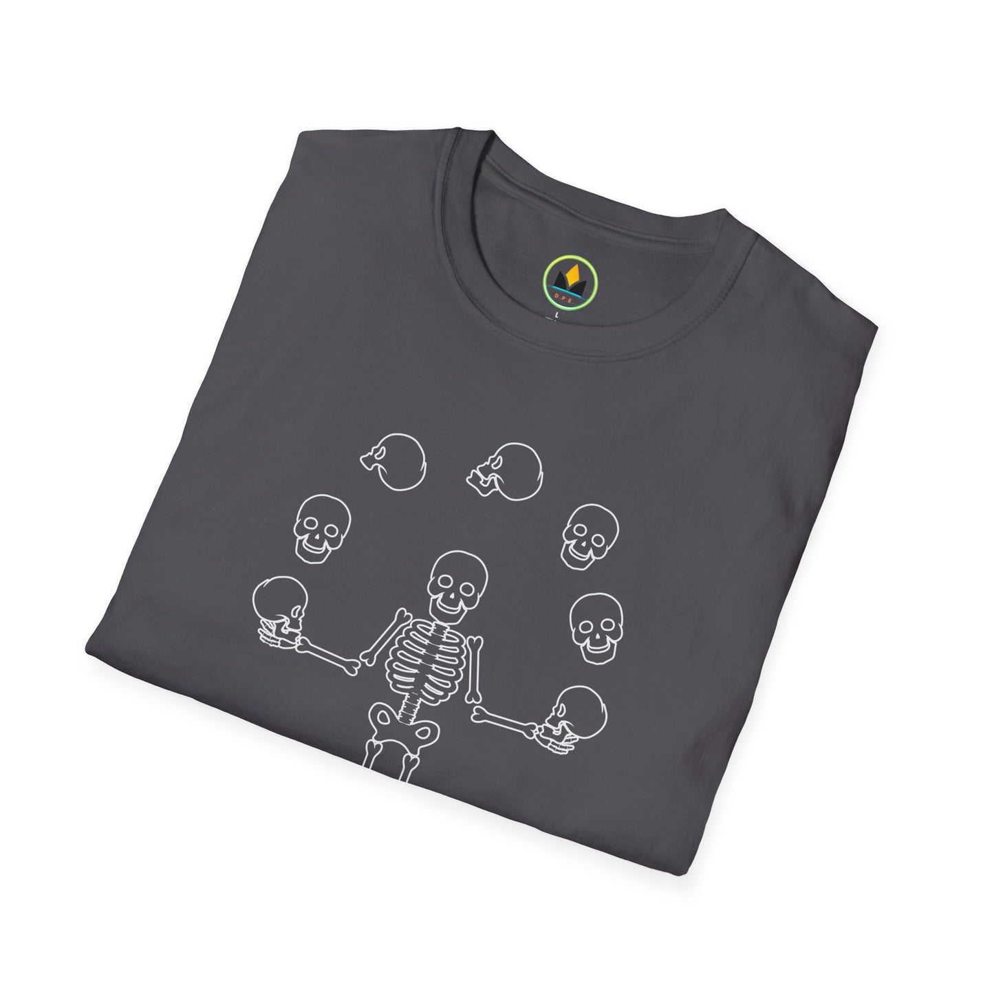 Playful Skeleton - Unique Spooky Halloween Tee