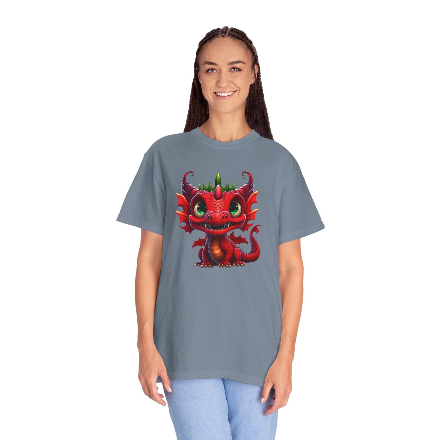 Playful Dragon Delight - Unique Cartoon-Style Dragon T-Shirt Design for Fun and Fantasy Lovers