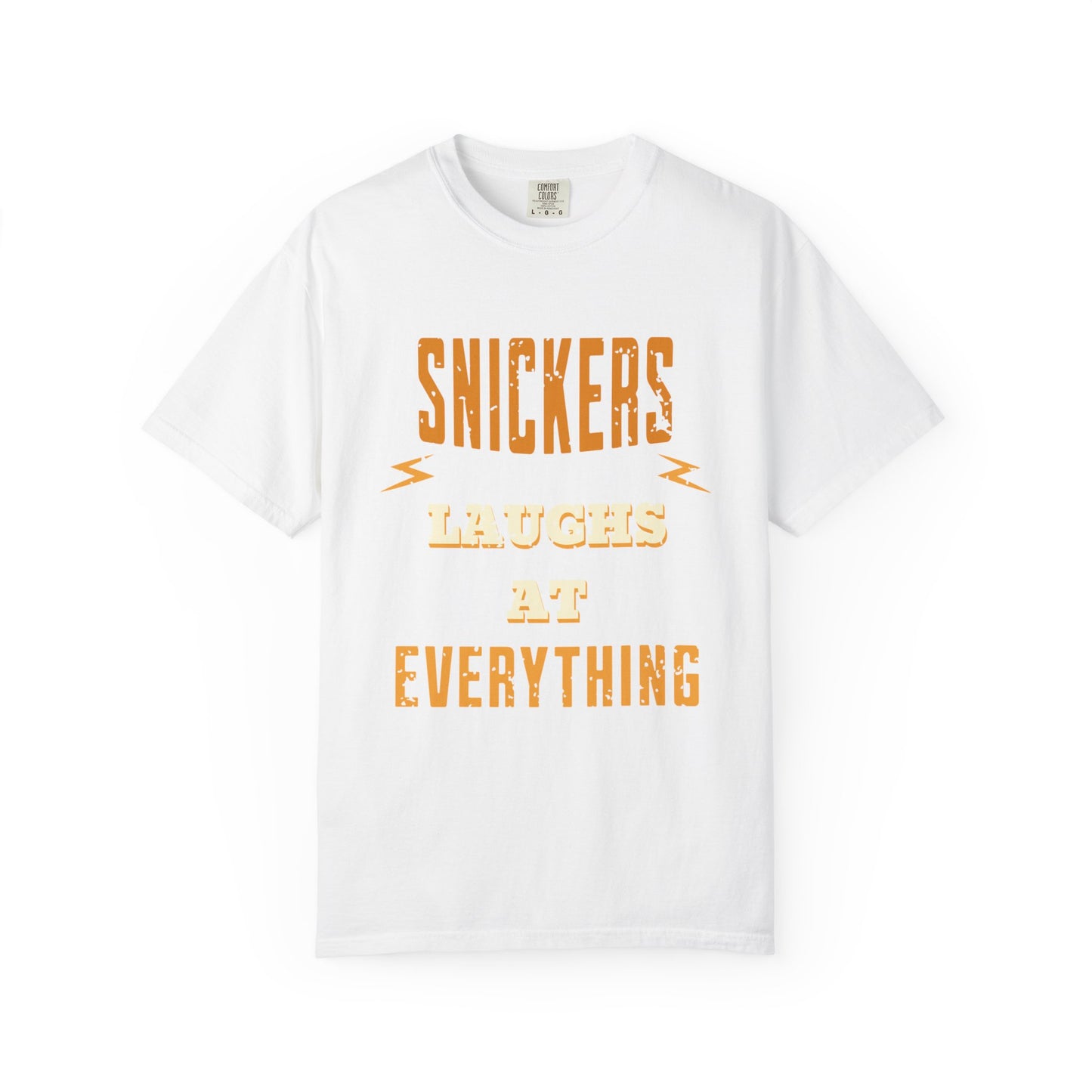 Cheerful 'Laughs at Everything' T-Shirt - coworker/friend Inspired Humorous Fun Shirt