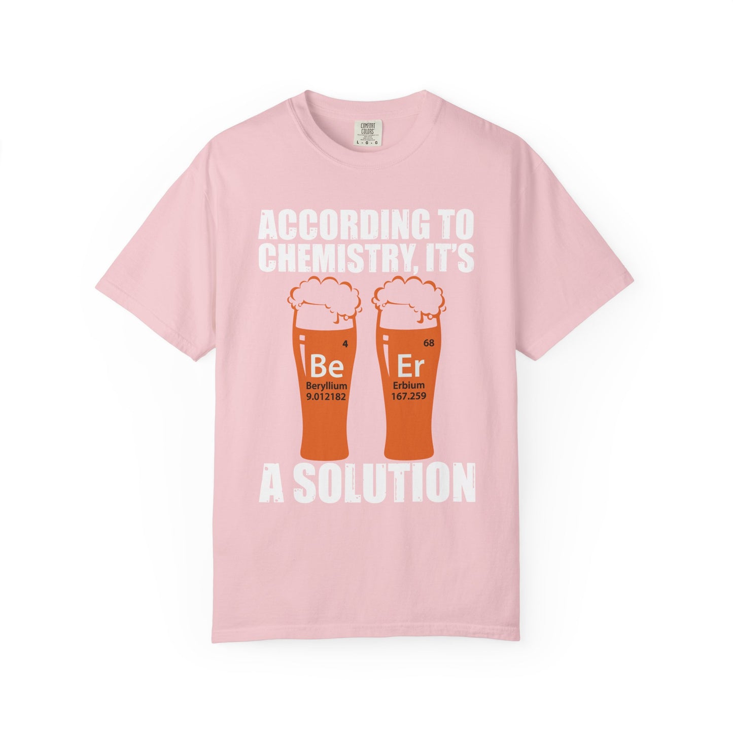 Viral Science BeEr Chemistry T-Shirt - Periodic Table Elements Graphic Comfort Colors Ring Spun Cotton Tee - Gift for Science Nerds