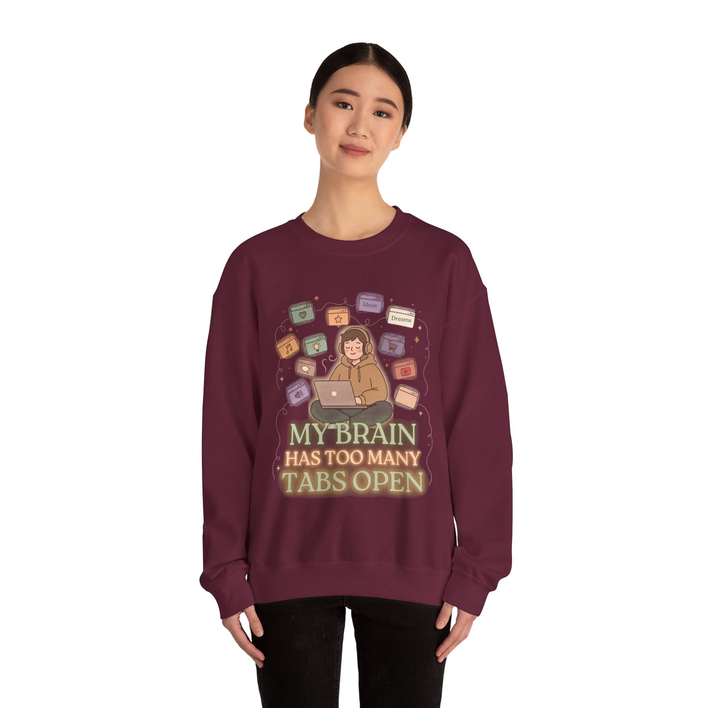 Dopamine at Midnight" | ADHD Lofi Glow Aesthetic Crewneck
