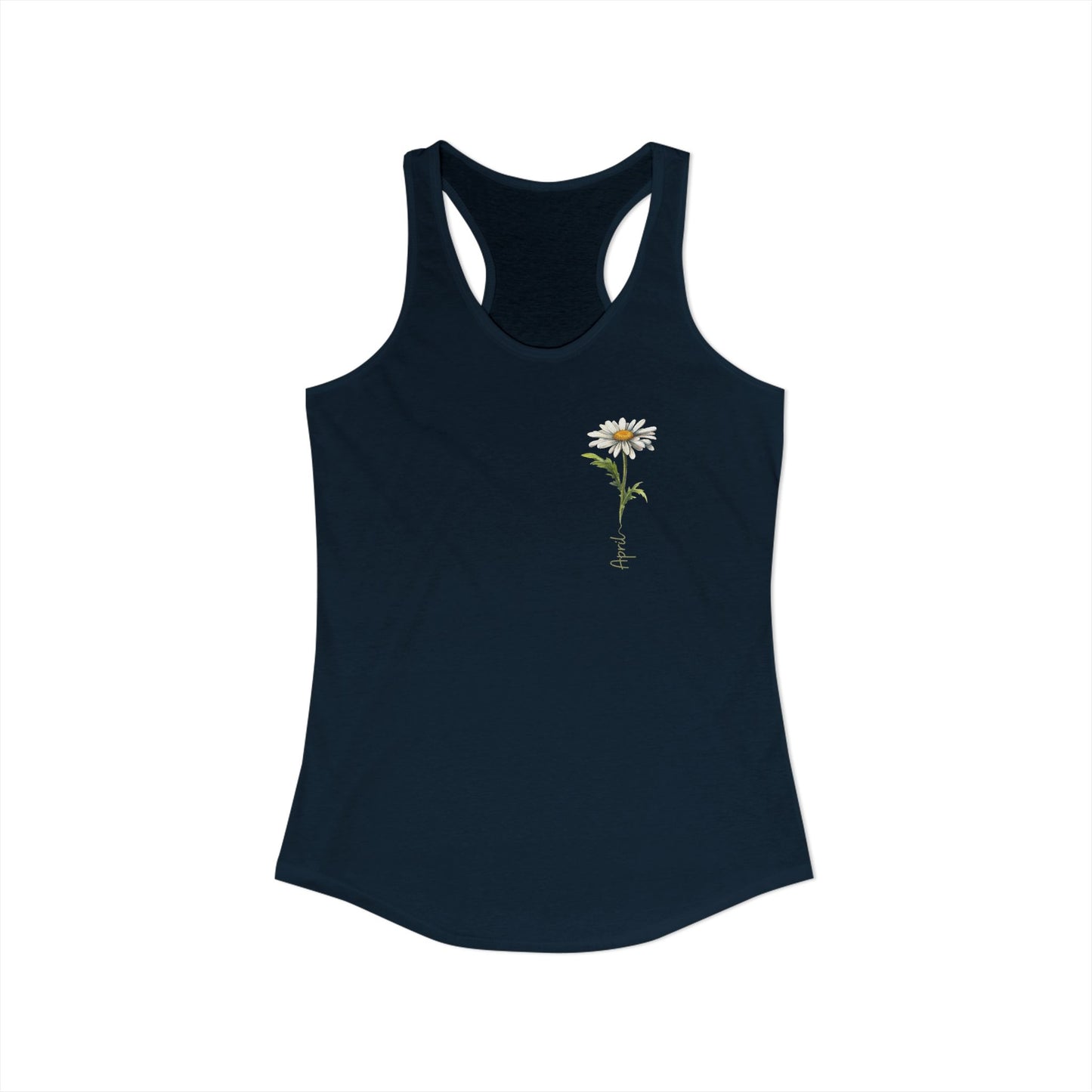 April Daisy Birth Month Flower - Chic & Elegant Women’s Tank Top
