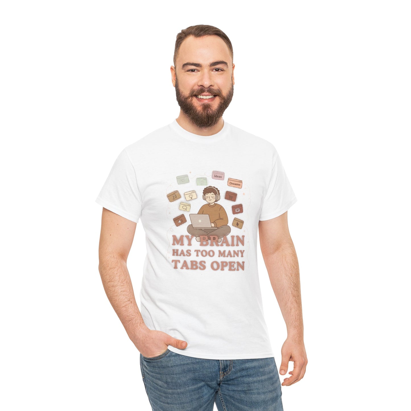 The "Cozy Mind" Earth Tone ADHD Graphic Tee