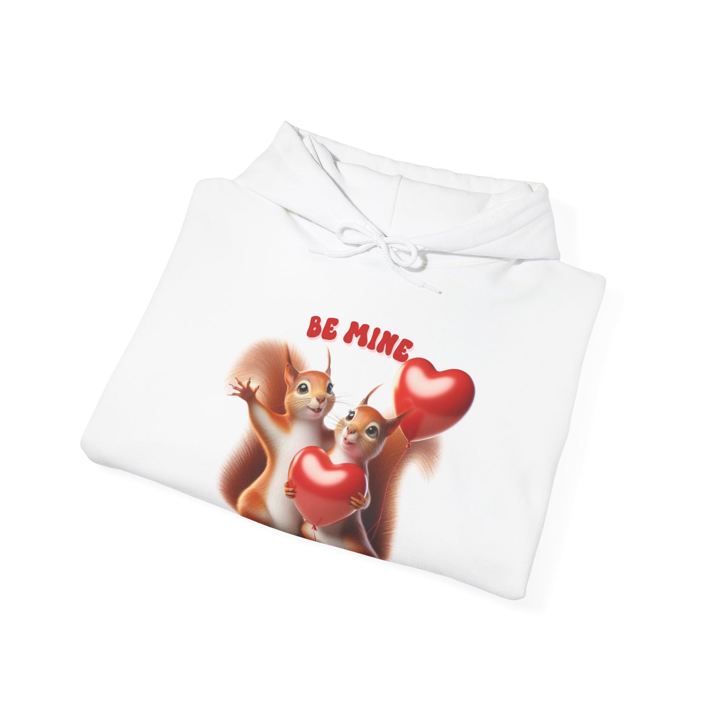 Nutty for You: "Be Mine" Squirrel Couple Love Heart Hoodie
