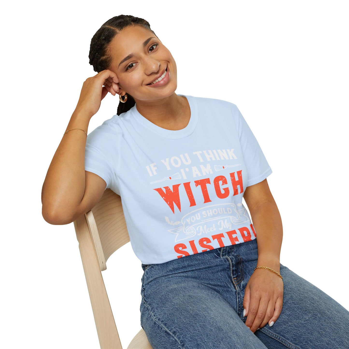 Humorous Witch Sister Halloween Unique Spooky Season Softstyle T-Shirt