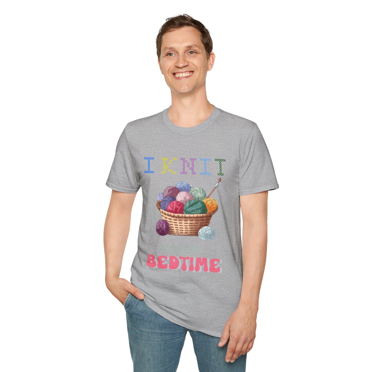 I Knit Past My Bedtime – Funny Yarn Lover T‑Shirt for Obsessive Night‑Owl Knitters
