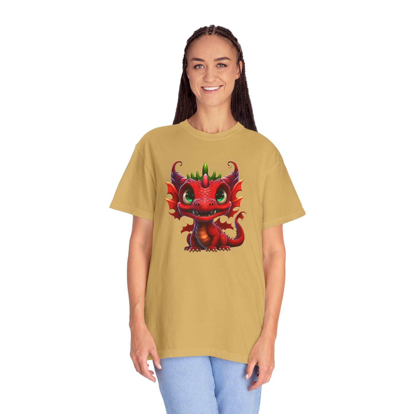 Playful Dragon Delight - Unique Cartoon-Style Dragon T-Shirt Design for Fun and Fantasy Lovers