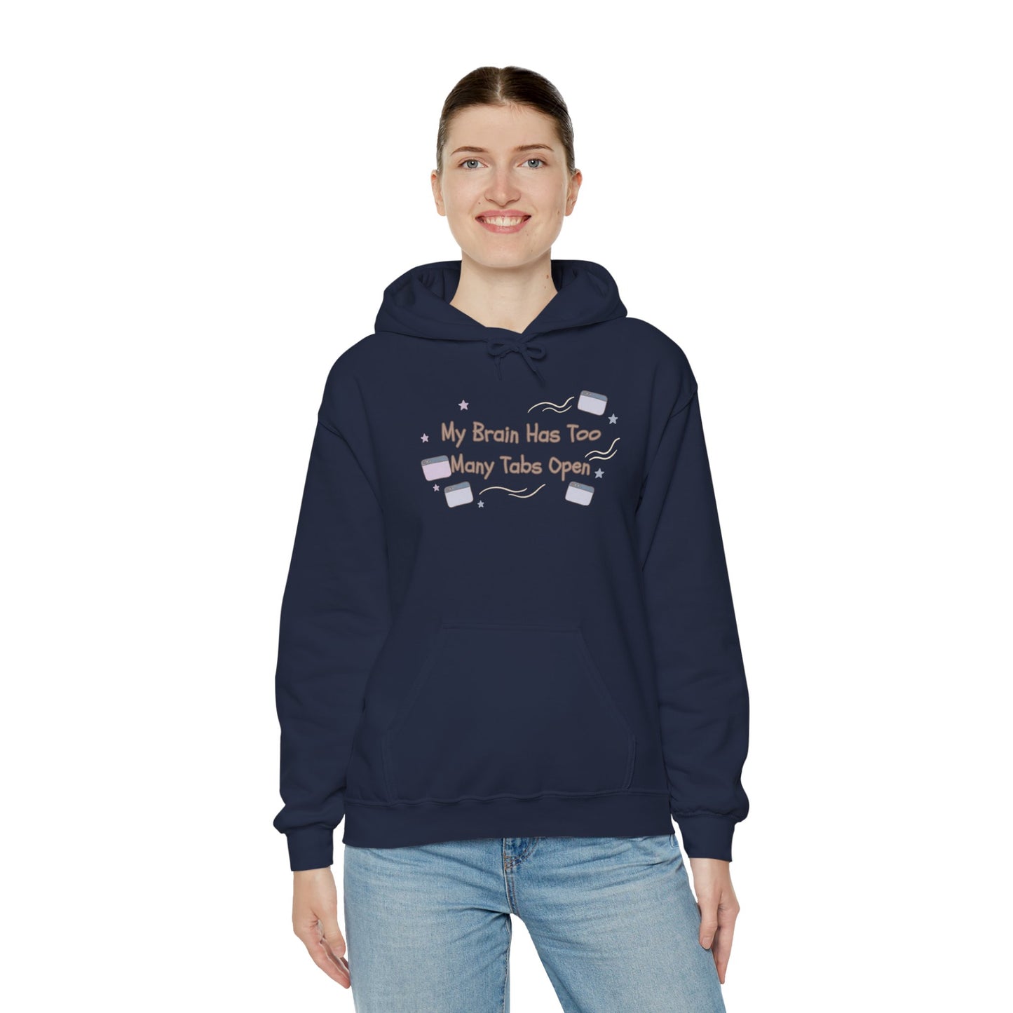 ADHD Brain Under Construction | Cozy Retro Aesthetic Hoodie
