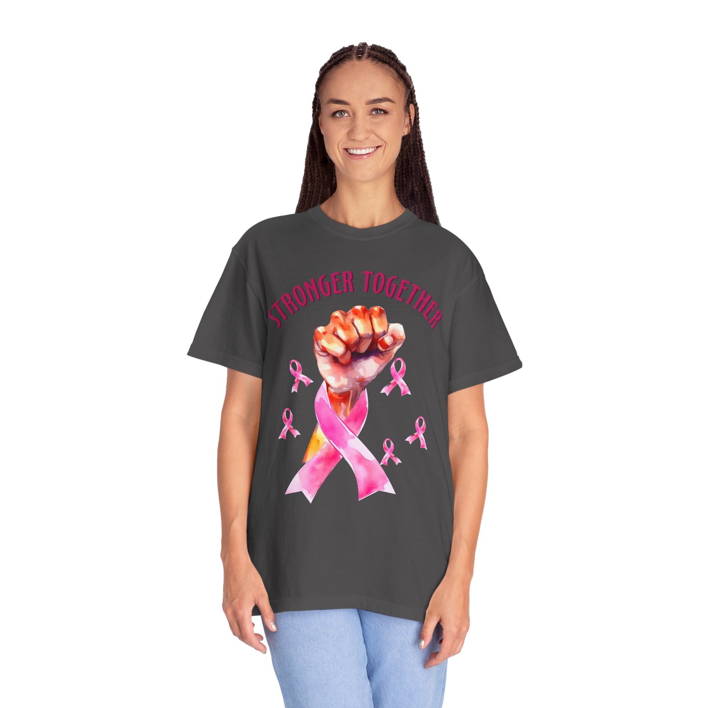 Empower Unity: Breast Cancer "Stronger Together" Comfort Colors Tee