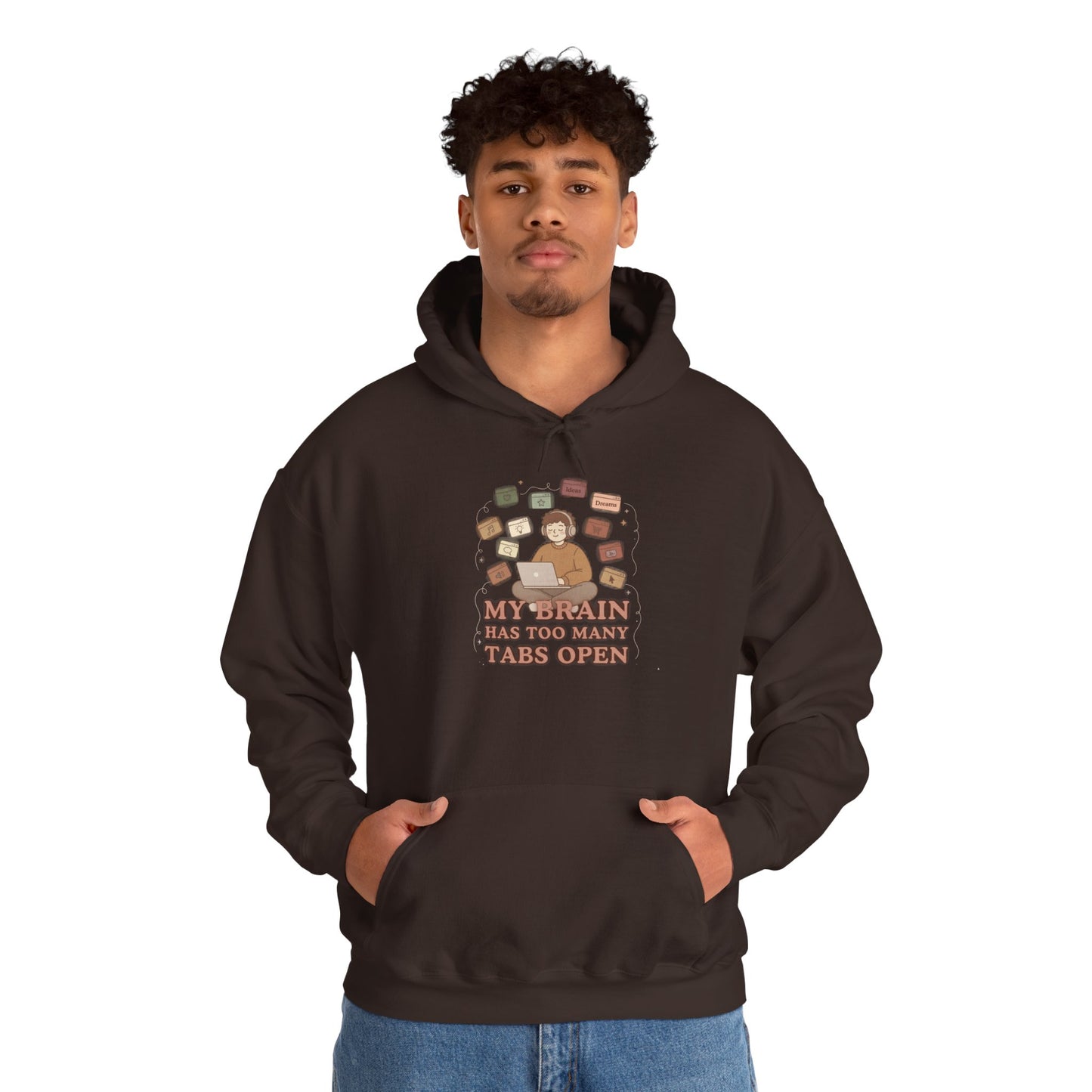 The "Cozy Chaos" Earth Tone ADHD Brain Hoodie