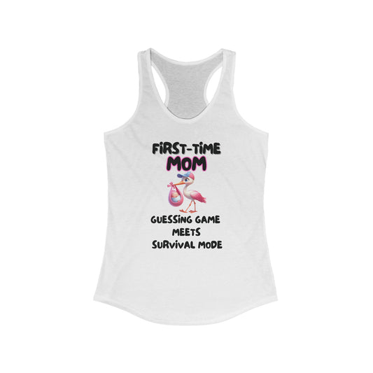 First-Time Mom Stork Tank Top - Embrace Motherhood with Humor