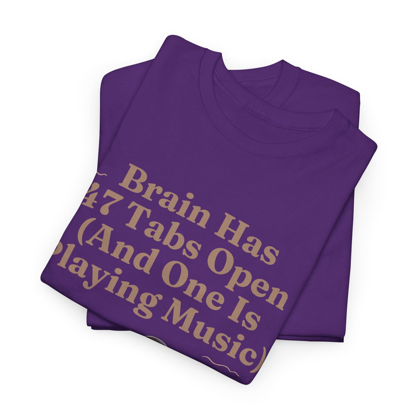 ADHD Lofi Aesthetic: 'Brain Has 47 Tabs Open (And One Is Playing Music)' Graphic Tee