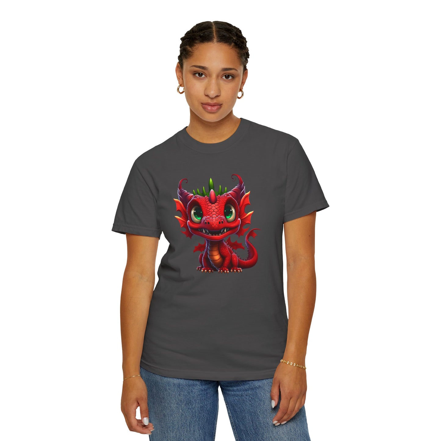 Playful Dragon Delight - Unique Cartoon-Style Dragon T-Shirt Design for Fun and Fantasy Lovers